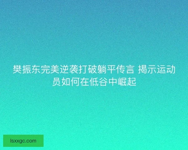 樊振东完美逆袭打破躺平传言 揭示运动员如何在低谷中崛起
